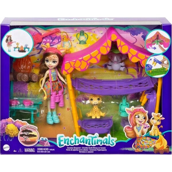 Enchantimals campen in der Savanne – Puppe und Zubehör für 4+ Spiele