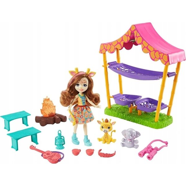 Enchantimals campen in der Savanne – Puppe und Zubehör für 4+ Spiele