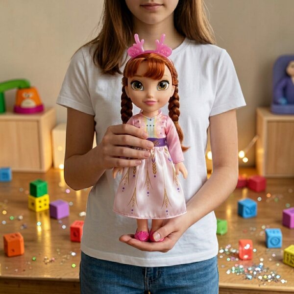 ANNA FROZEN KRAINA LODU ŚPIEWAJĄCA ŚWIETLNA DUŻA LALKA PREZENT DLA DZIECI