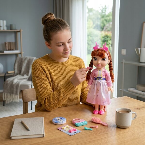 ANNA FROZEN KRAINA LODU ŚPIEWAJĄCA ŚWIETLNA DUŻA LALKA PREZENT DLA DZIECI