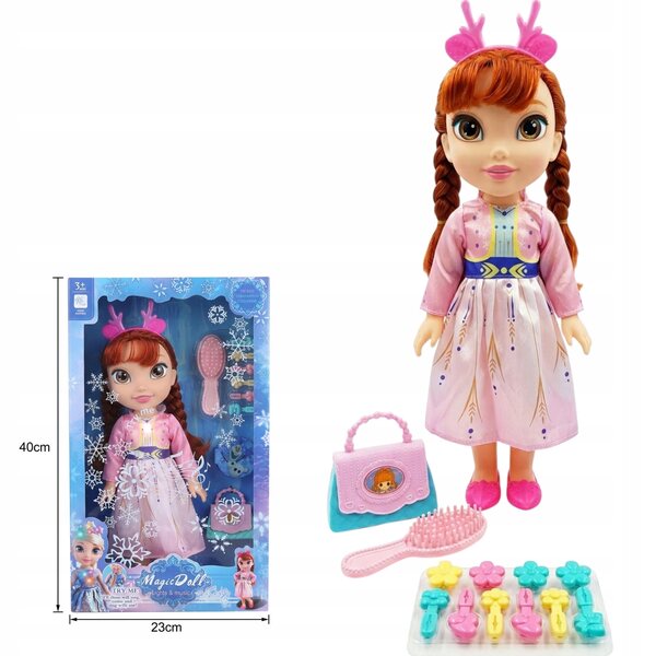 ANNA FROZEN KRAINA LODU ŚPIEWAJĄCA ŚWIETLNA DUŻA LALKA PREZENT DLA DZIECI