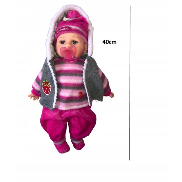 Bambola New Born Baby 35 cm Adar con suoni in lingua polacca CE