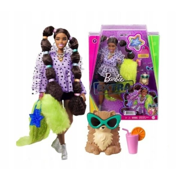 Barbie Extra Moda - Bambola con Animale, Accessori e Stile Unico per Bambini