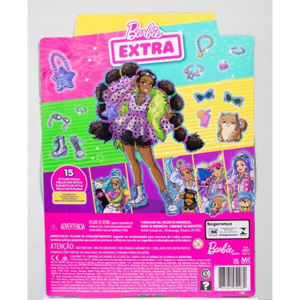 Barbie Extra Moda - Bambola con Animale, Accessori e Stile Unico per Bambini