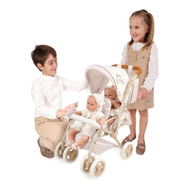 Passeggino doppio per bambole Verona DeCuevas Toys 90378 regolabile fino a 52 cm