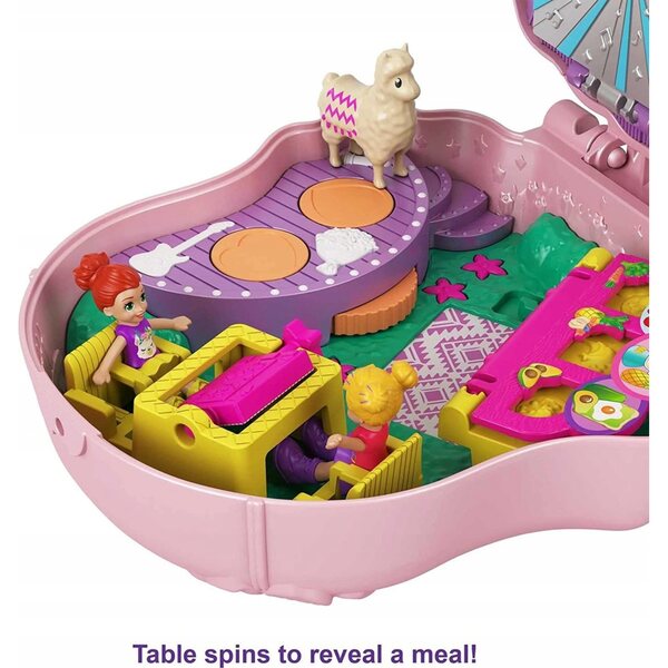 Polly Pocket Lama Party set compatto con bamboline e sticker per bambini 4+