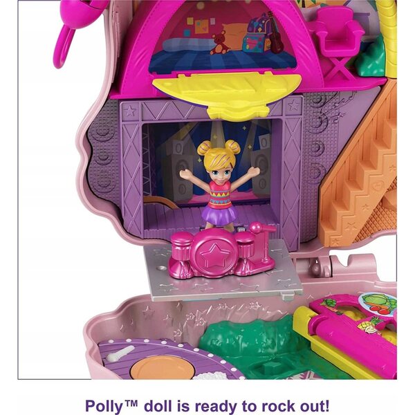 Polly Pocket Lama Party set compatto con bamboline e sticker per bambini 4+