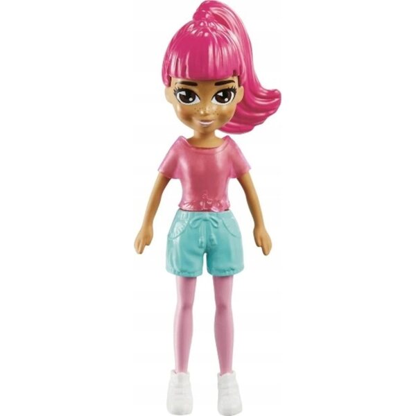Mattel Polly Pocket 8 cm große Sportpuppe mit bunter Kleidung und Accessoires