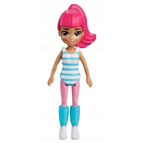 Mattel Polly Pocket 8 cm große Sportpuppe mit bunter Kleidung und Accessoires