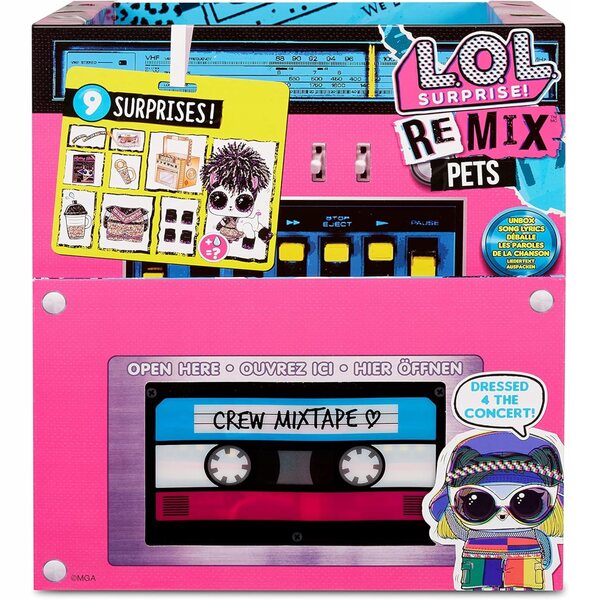 Animale domestico L.O.L. Surprise Remix Pets con 9 sorprese e musica, età 3+