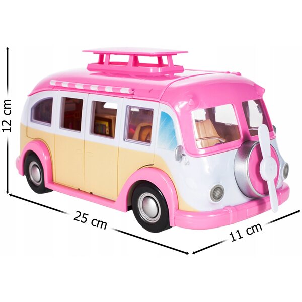 Auto Kamper Lodziarnia für Lelle Pink und Weiß mit Food Truck Zubehör