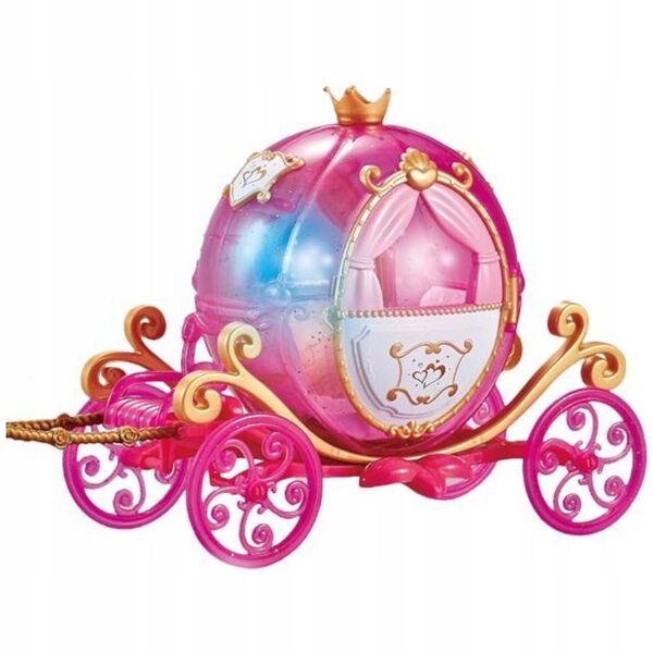Kareta con cavallo che cammina, luce e suoni - set principessa con bambola