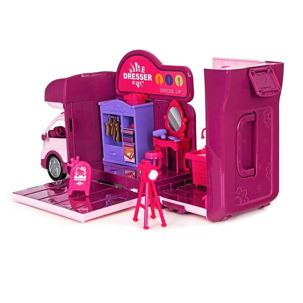 2in1 Puppencamper, Traumhaus mit Zubehör, kreatives Spielzeug für Kinder