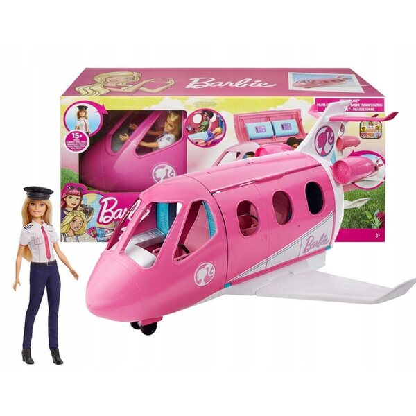 Samolot Barbie mit Puppe und Zubehör für Kinder ab 3 Jahren