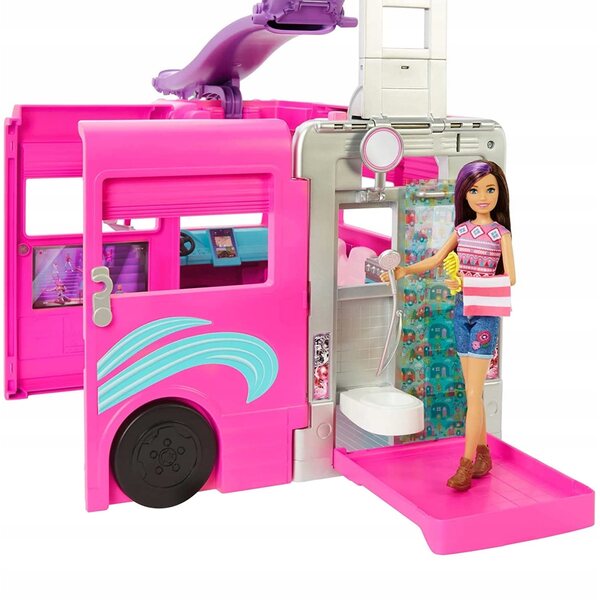 Barbie Kamper Marzeń Dream Camper mit Zubehör und Spielbereichen für Kinder