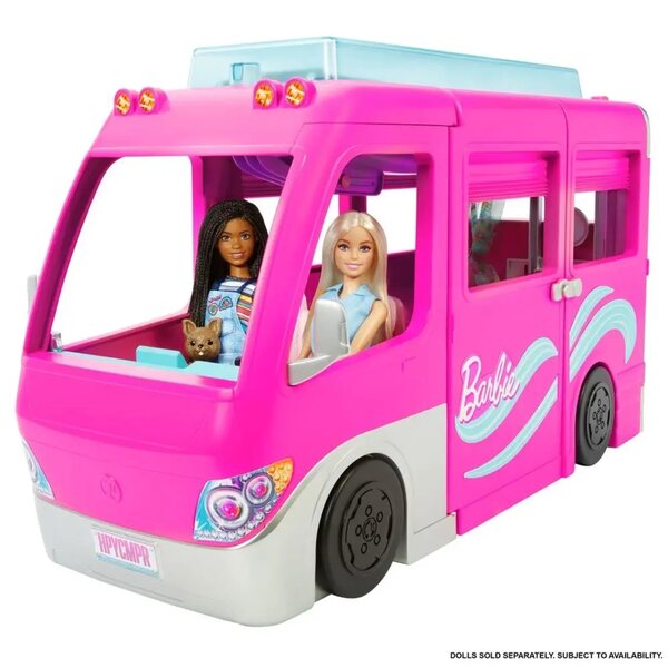 Barbie Kamper Marzeń Dream Camper mit Zubehör und Spielbereichen für Kinder