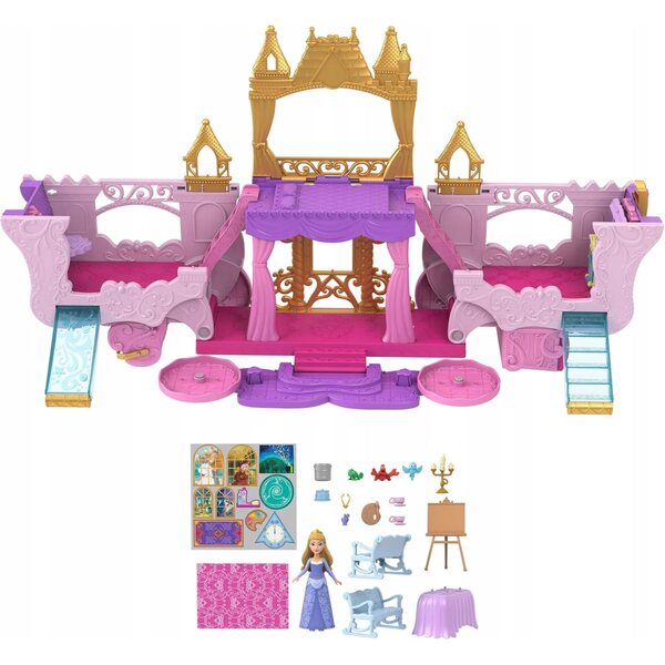 Disney Princess Kutschenschloss 2 in 1 Set mit Aurora und Zubehör
