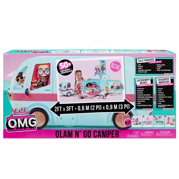 Kamper Glamper LOL Surprise OMG mit über 55 Überraschungen, groß und faltbar
