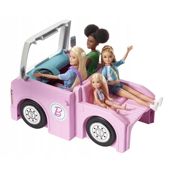 Barbie DreamCamper 3 in 1 Kamper mit Zubehör und Transformationen für Kinder