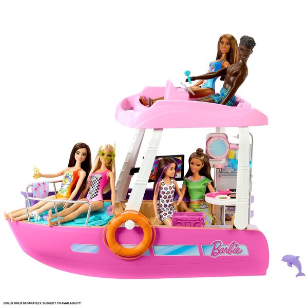 Barbie-Spielboot mit Rutsche, Pool und über 20 Kunststoffzubehörteilen