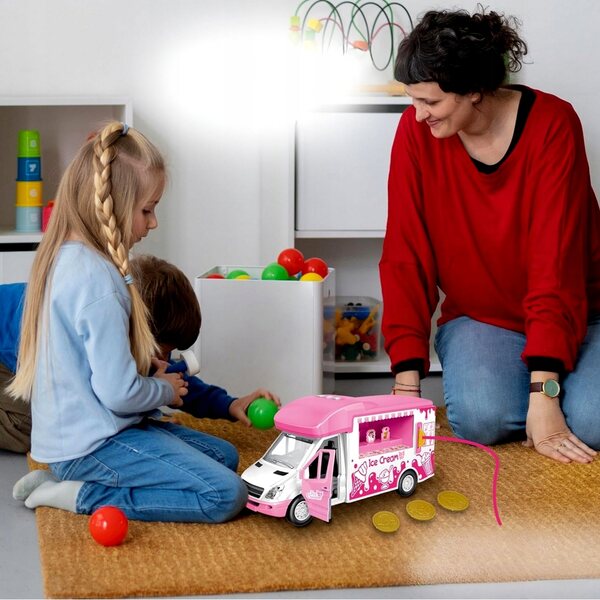 Kamper für LODIARIA-Puppen mit Lichtern, Geräuschen und Bewegung – Rosa interaktives Spiel