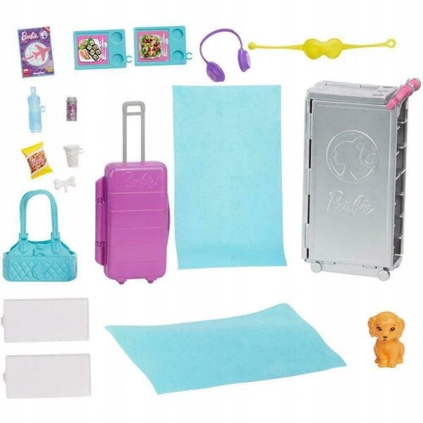 Barbie großes Spielzeugflugzeug mit komplettem Zubehör für Kinder ab 3 Jahren