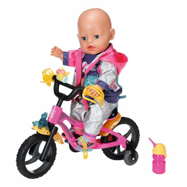 BABY BORN Rowerek BMX für 43 cm große Puppe mit Lichtern und Stabilisatoren