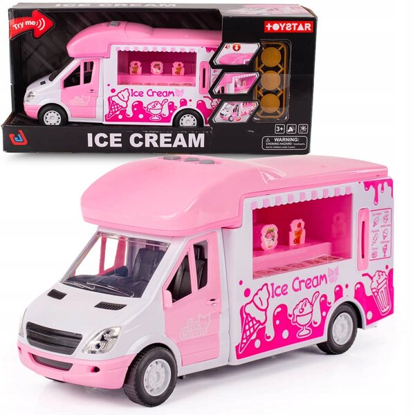 Foodtruck-Auto für Puppen mit Eis, Lichtern und Geräuschen, Lody 3+ Truck
