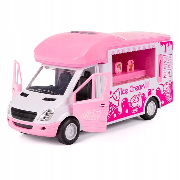 Foodtruck-Auto für Puppen mit Eis, Lichtern und Geräuschen, Lody 3+ Truck