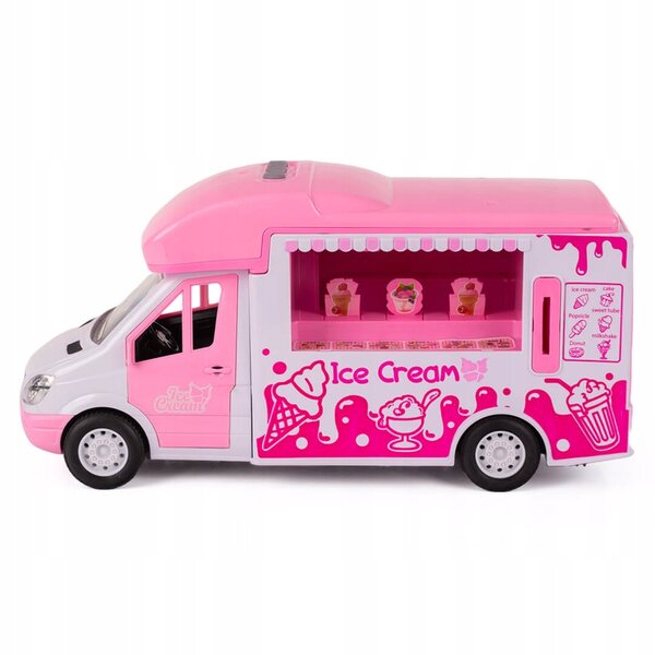 Foodtruck-Auto für Puppen mit Eis, Lichtern und Geräuschen, Lody 3+ Truck
