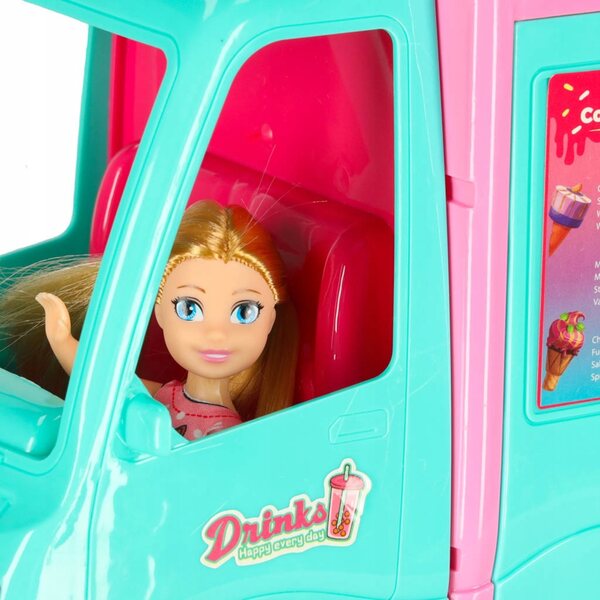 Wohnmobil und Imbisswagen für Puppen, 21-teilig – Kreativ- und Lernspiel