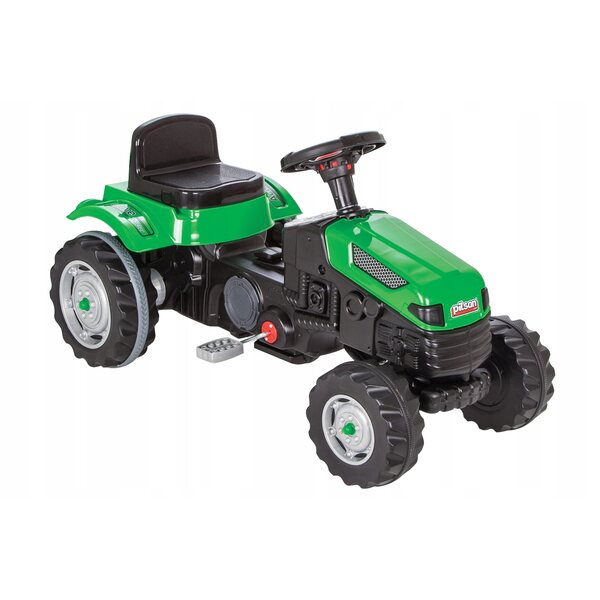 Grüner Woopie Trettraktor mit Hupe und Anhänger für Kinder ab 3 Jahren