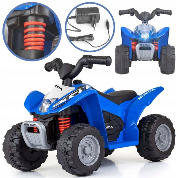 Elektrisches Quad für Kinder Honda ATV Milly Mally Blau, sicher und realistisch 2+