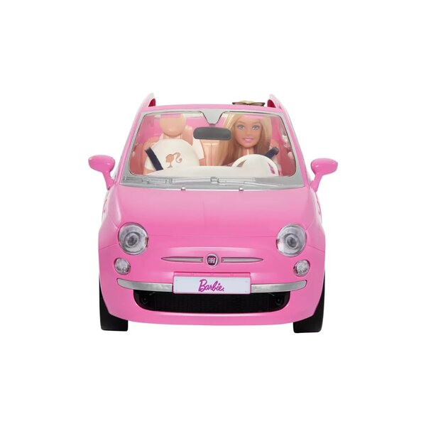 Barbie Fiat 500 Cabriolet mit Mattel-Puppe – Spielzeugauto für Kinder ab 3 Jahren