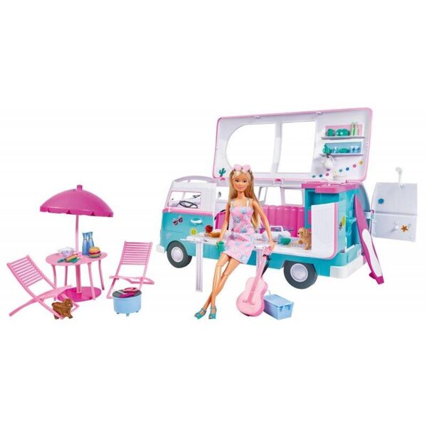 Steffi con camper giocattolo Simba Toys 51 cm con cucina e accessori