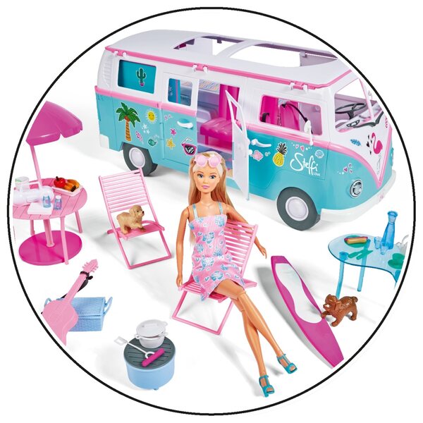 Steffi con camper giocattolo Simba Toys 51 cm con cucina e accessori