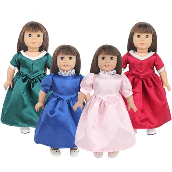 Grünes Kleid für 18-Zoll-Puppen – elegantes und bequemes Prinzessinnenkleid