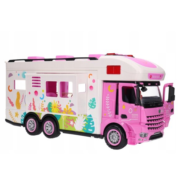 Food Truck Rosa 2in1: Bar Mobile e Kamper Giocattolo per Bambini