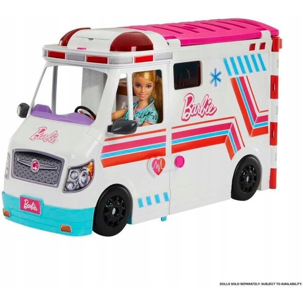 Barbie Mobile Ambulance XXL-Set mit 20 Klinika Ambulance-Zubehörteilen