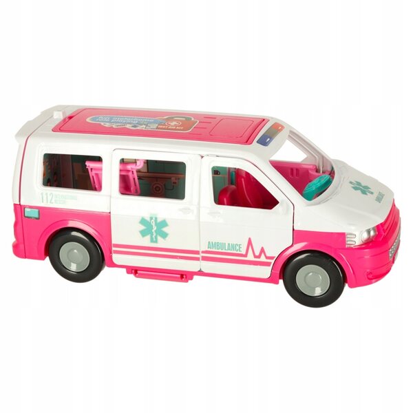 Puppenspielzeug-Krankenwagen mit Zubehör, faltbares mobiles Krankenhaus