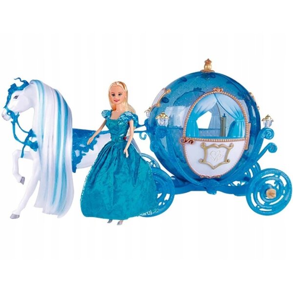 Kareta Spielset mit Pferd und Prinzessin – Märchenkutsche für Kinder