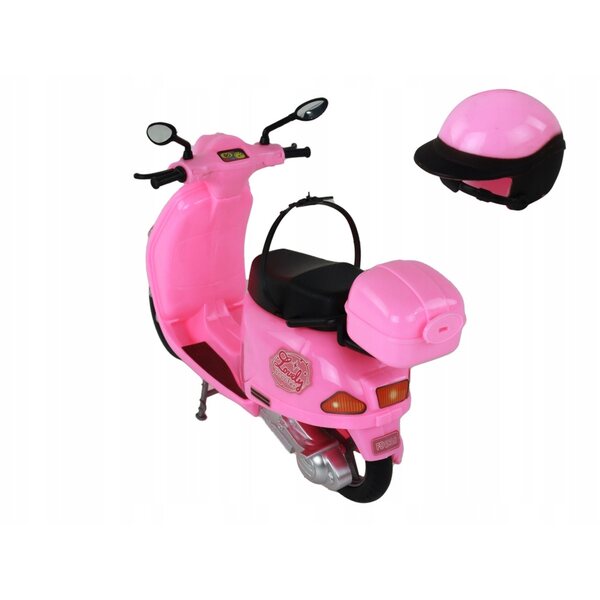 Rosa Puppe auf einem Roller mit beweglichen Teilen – Spielzeug von LEAN Toys