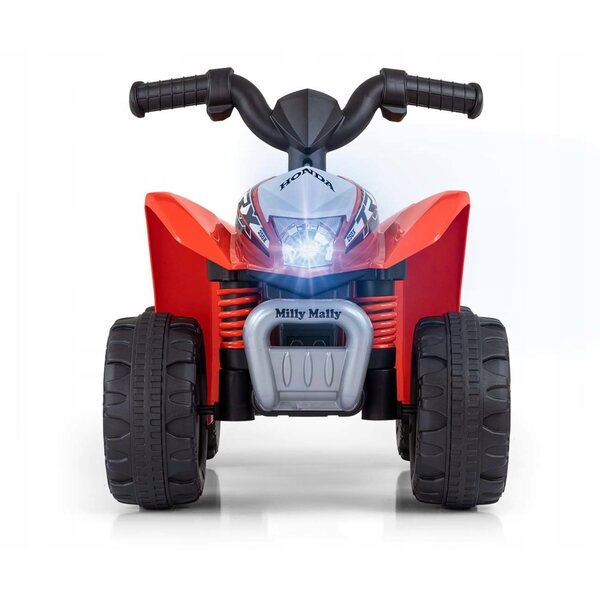 Quad Elettrico per Bambini Honda ATV Milly Mally Rosso 24M+ con Luci e Suoni