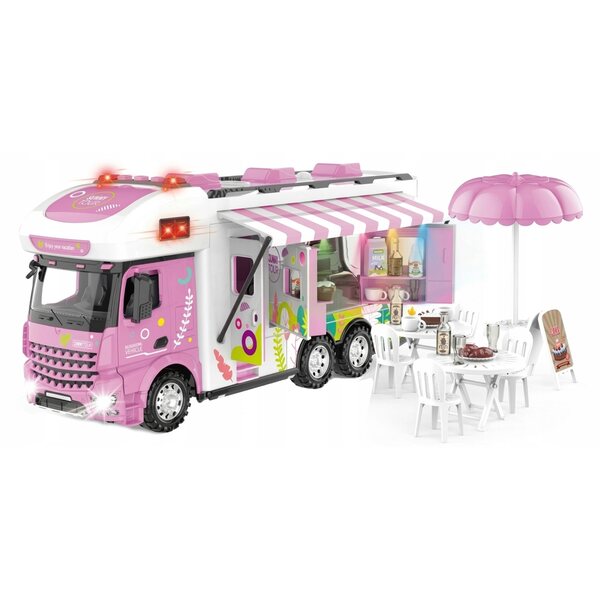 Camper per bambole - Food truck, bar con LED e accessori da gioco