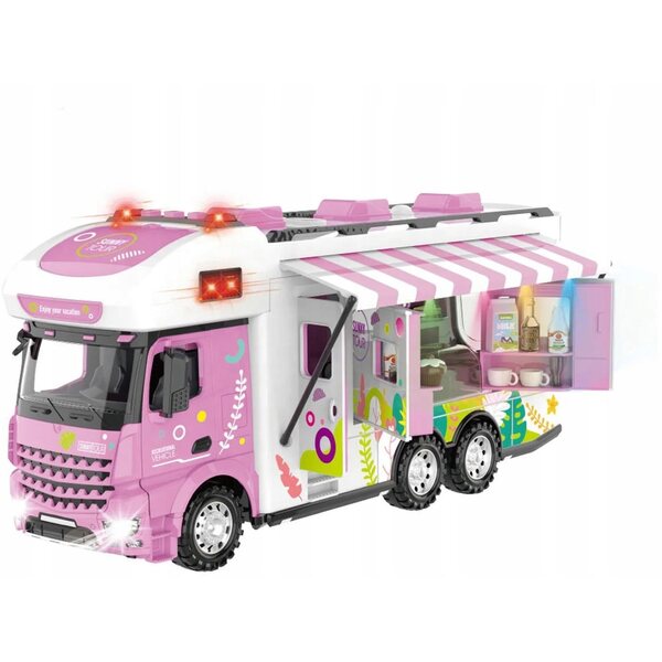 Camper per bambole - Food truck, bar con LED e accessori da gioco