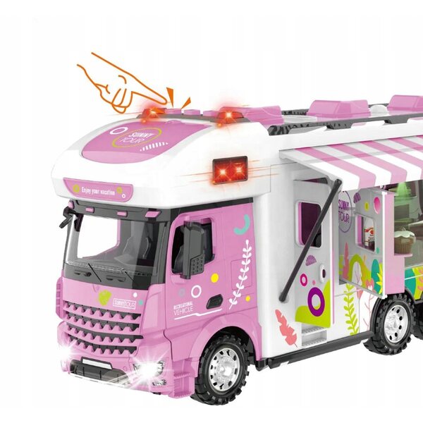 Camper per bambole - Food truck, bar con LED e accessori da gioco
