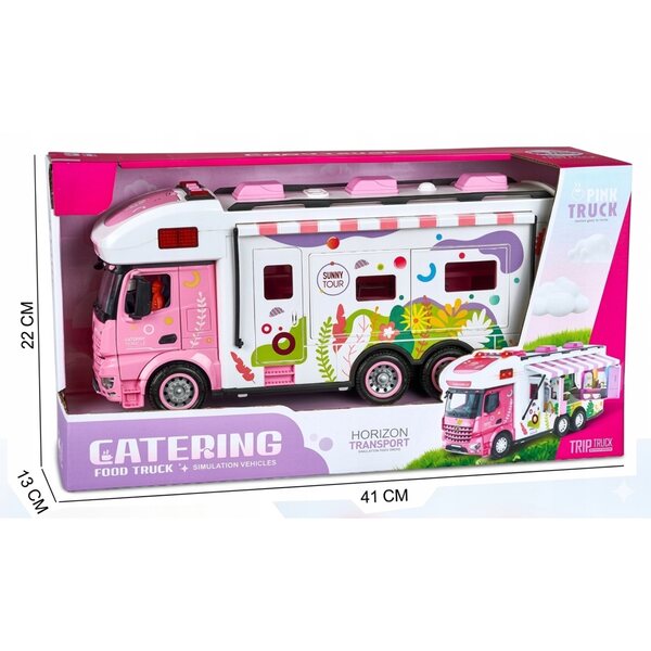 Camper per bambole - Food truck, bar con LED e accessori da gioco