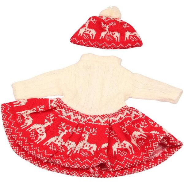 Vestiti natalizi per bambole americane 18 pollici - Set 2 pezzi maglione e cappello