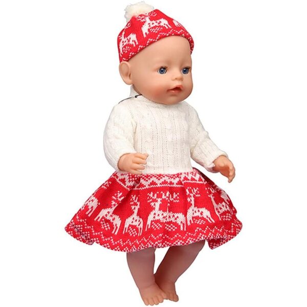 Vestiti natalizi per bambole americane 18 pollici - Set 2 pezzi maglione e cappello