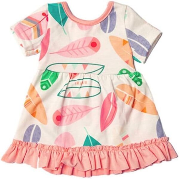 18-Zoll-Amerikanisches Puppenkleid mit Rock mit Blattmuster - Odulu